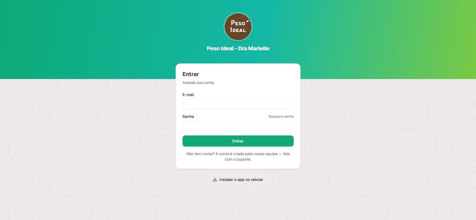 Instância do Follow Med com a marca Peso Ideal da Dra Marielle